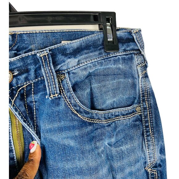 Ariat Mens Jeans Straight Medium Wash Blue Denim Jeans 100% Cotton W33 x L32 - Picture 4 of 14